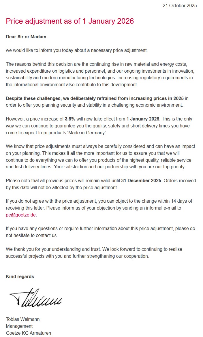 Goetze prisstigning 2026